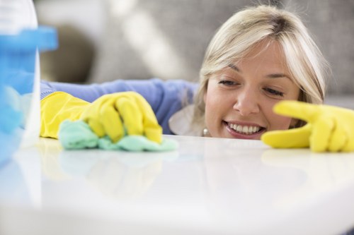 Carpet cleaner in Catford treating high-traffic hallway flooring