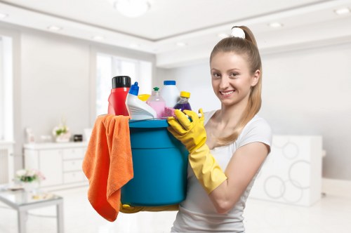 Commercial cleaning team maintaining a Catford office environment